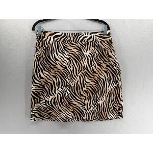 Zenergy Golf Skort Womens 0 S/4 Brown Black Shorts Zebra Print Tennis Mobwife